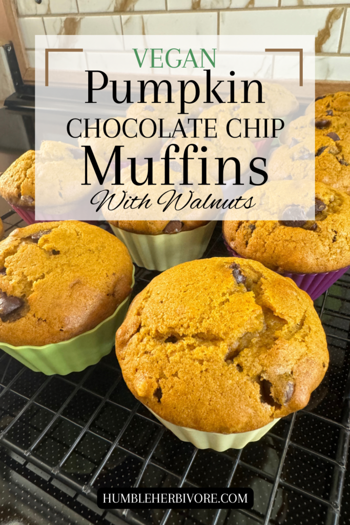 Vegan Pumpkin Chocolate Chip Muffins with Walnut Recipe image