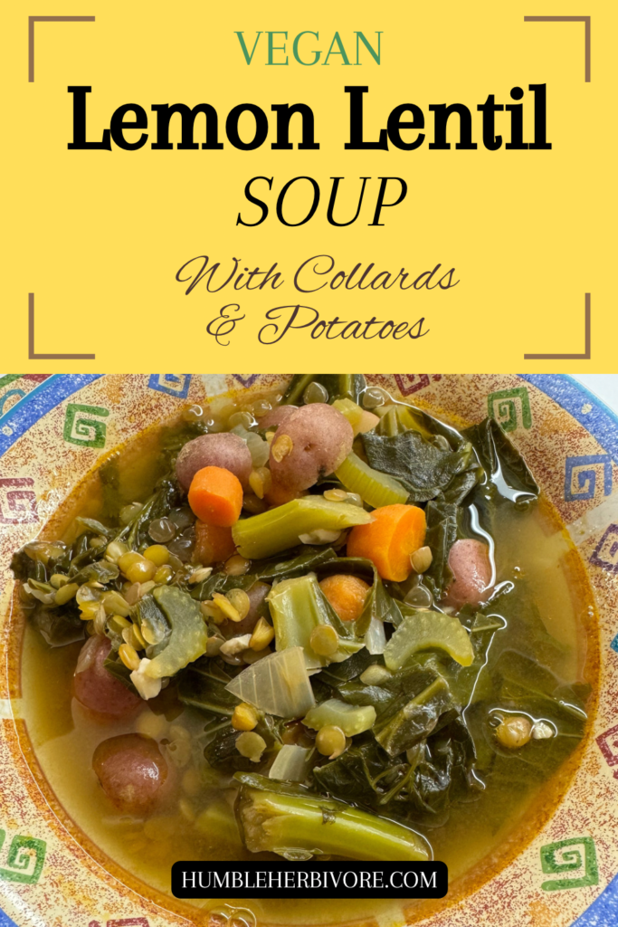 Lemon Lentil Soup with Collards and Potatoes