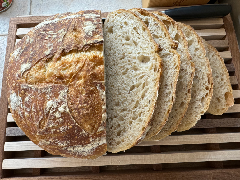 Vegan Rustic Sourdough sliced