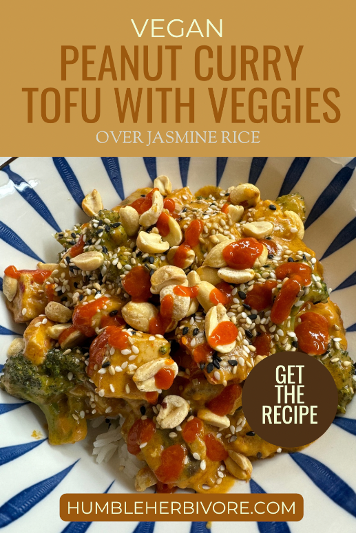 Vegan Peanut Curry Tofu with Veggies Pin