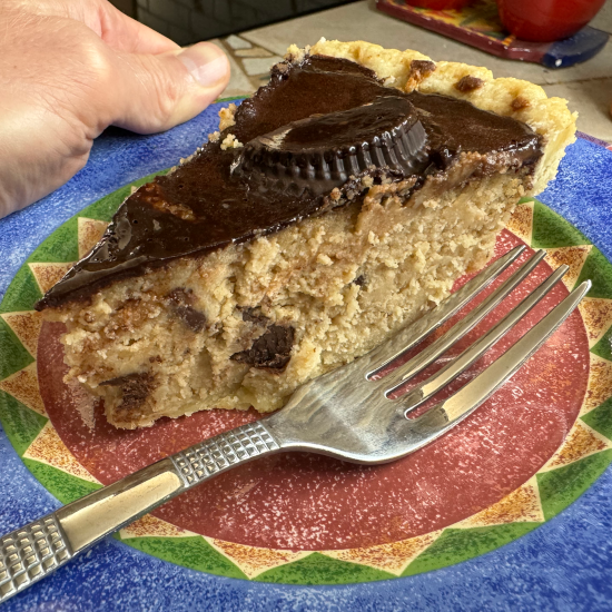 Slice of Peanut Butter Cup Cheesecake