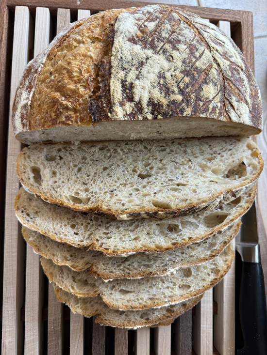 Rye sourdough sliced