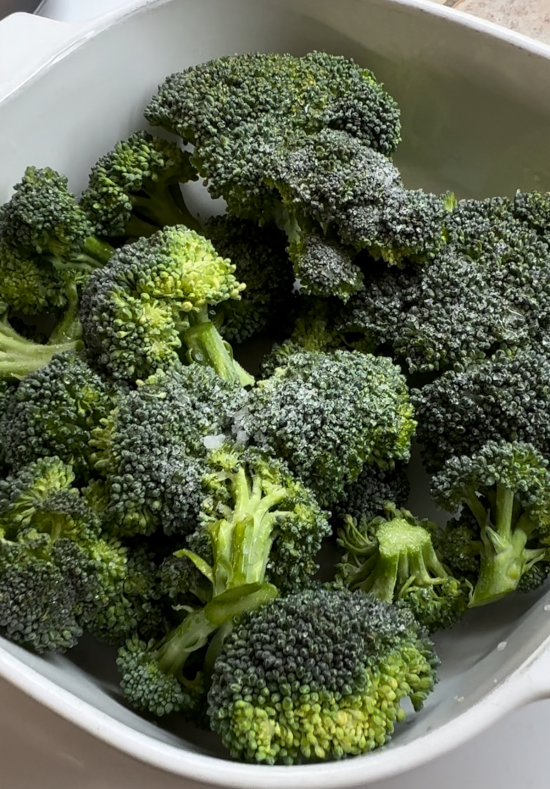 Broccoli in CorningWare