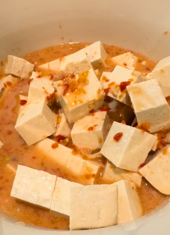 Tofu in marinade