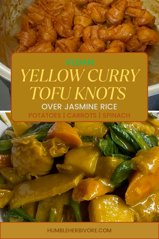 Yellow Curry Tofu Knots Pin