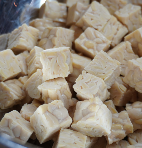 Cubed tempeh