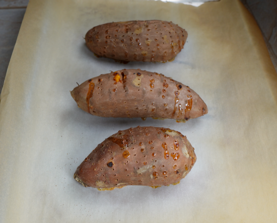 Baked sweet potatoes