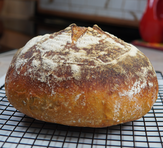 Sourdough on cooling rack