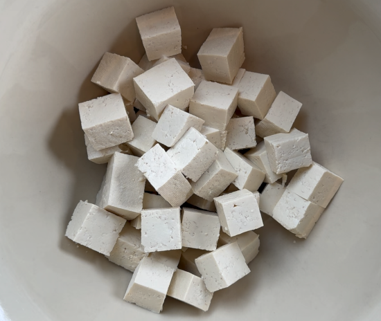 Cubed tofu