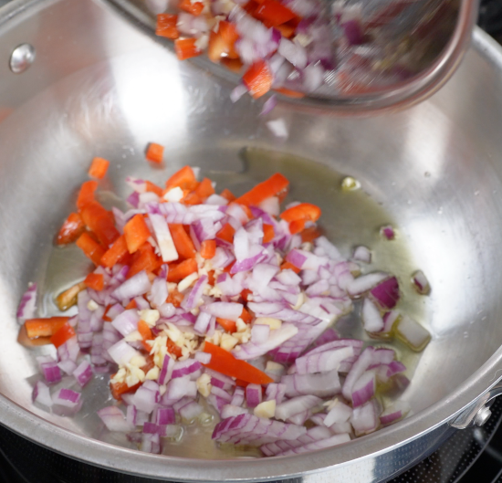 Sautéing veggies