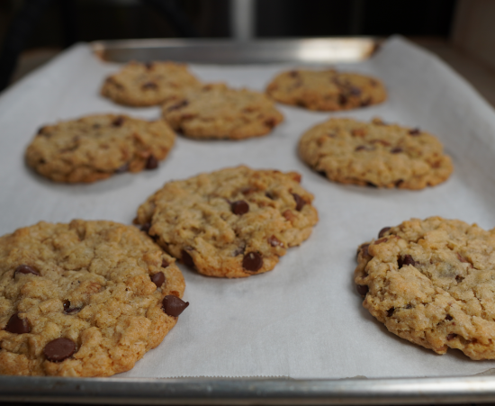 Cookies fresh from the oven