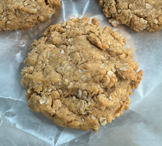 Vegan peanut butter oatmeal cookie