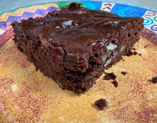 Vegan pecan brownie