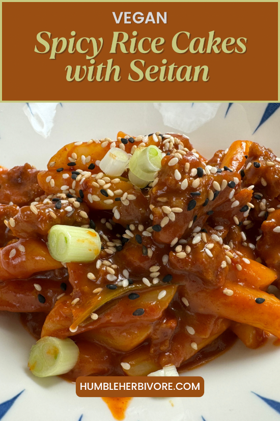 Spicy Rice Cakes with Seitan pin