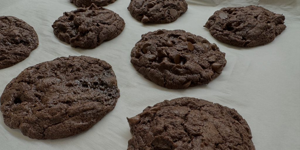 Vegan Double Chocolate Chip Cookies