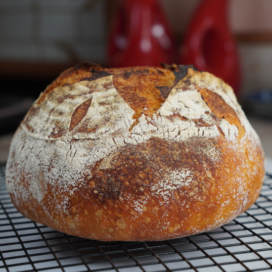 Side view of the loaf