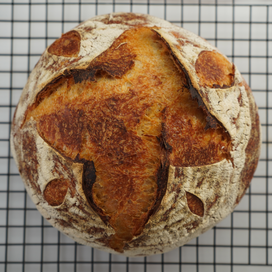 Top view of the loaf