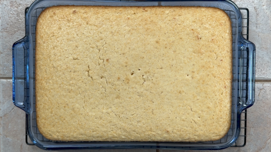 Lemon cake fresh from the oven