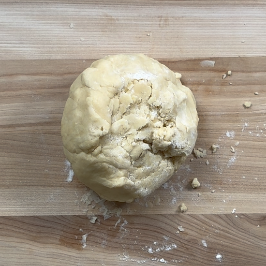 Form the pie shell dough into a ball