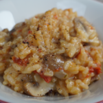 Mushroom and Sun-dried tomato risotto