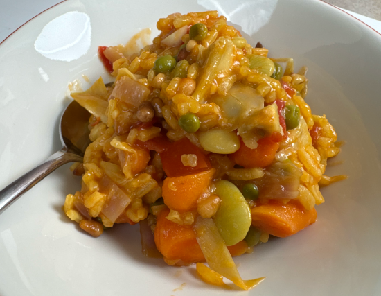 Vegetable paella
