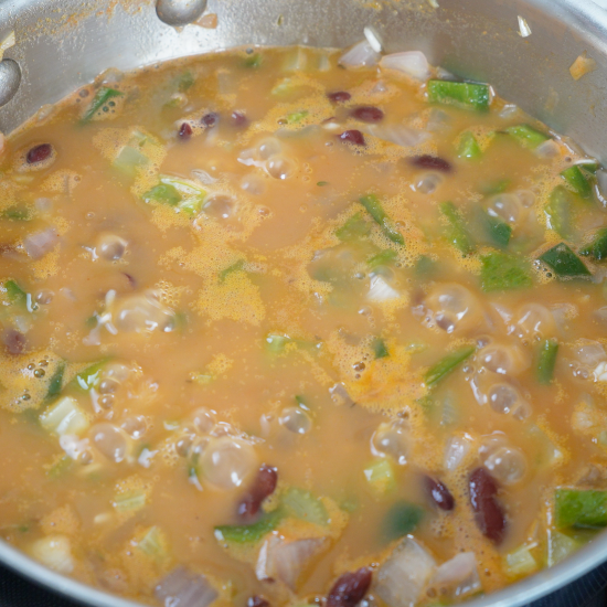 Reduce to a simmer, cover, and cook for 20 minutes