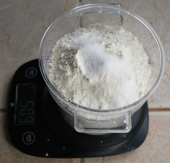 Weigh and store the dry ingredients